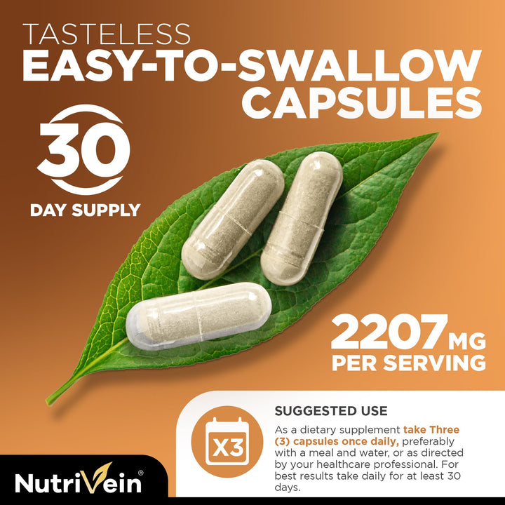 Nutrivein Magnesium L-Threonate Supplement, 2207 mg, 90 Count