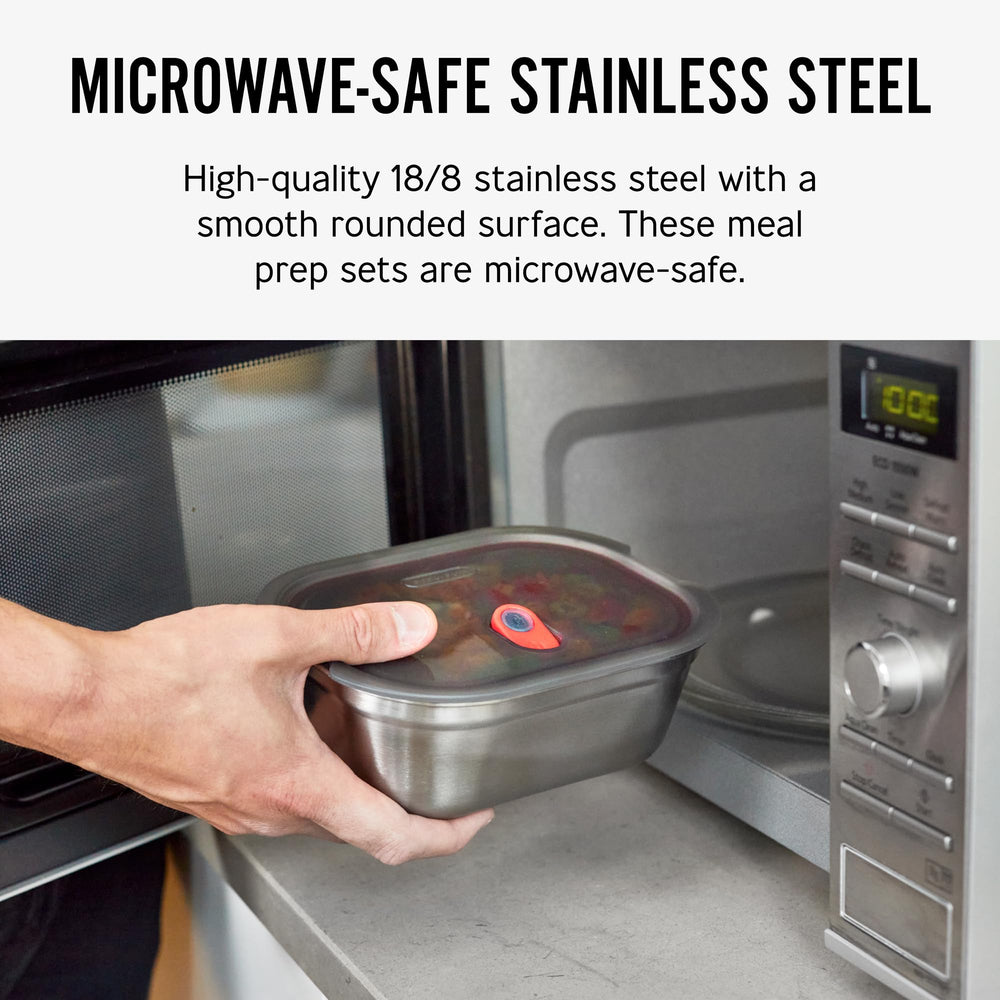 BLACK + BLUM Stainless Steel Container Set, 3 Count