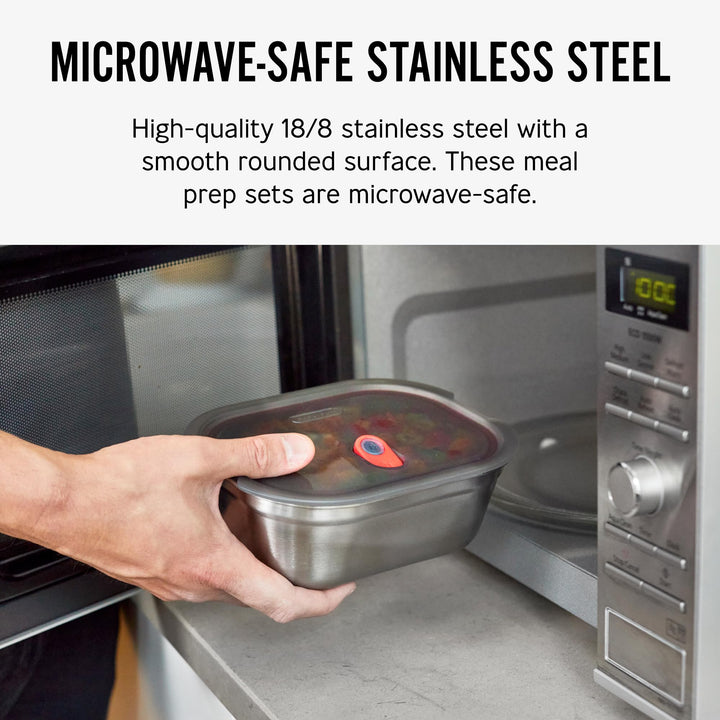 BLACK + BLUM Stainless Steel Container Set, 3 Count