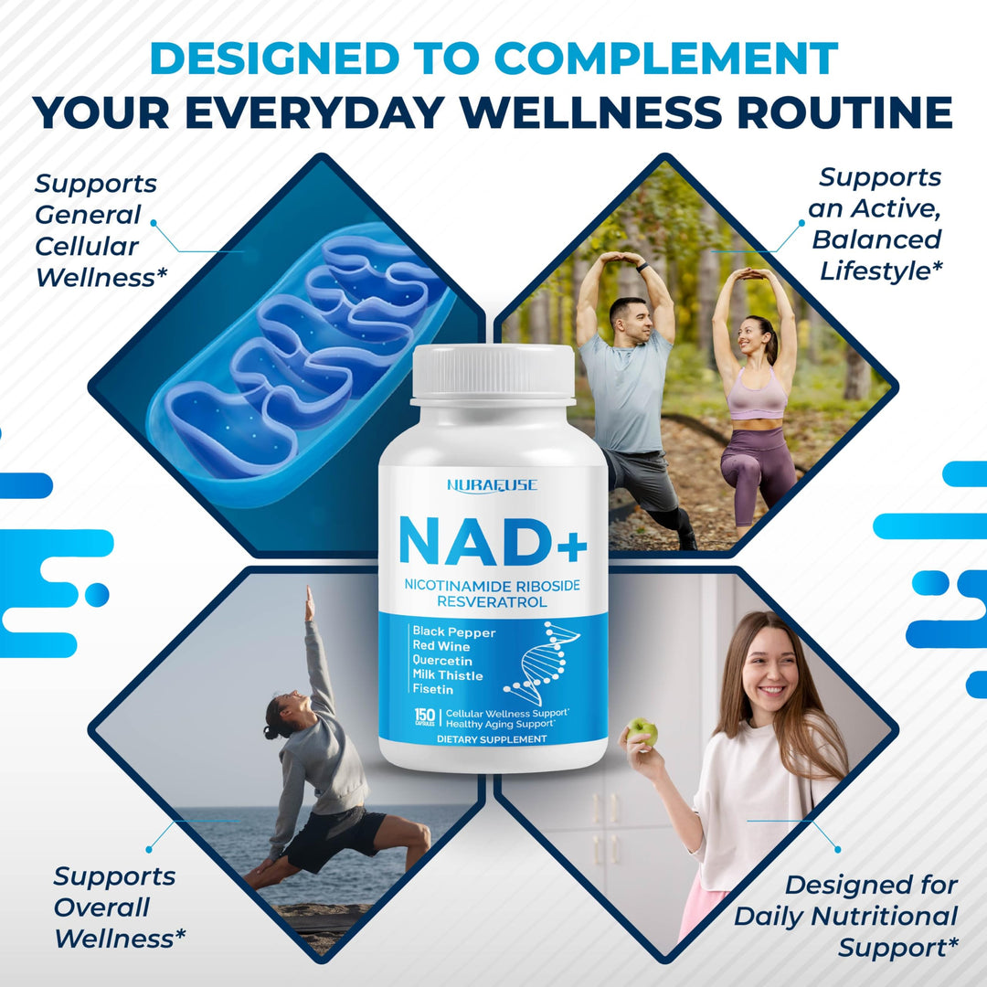 NURAFUSE Liposomal NAD+ Trans-Resveratrol Supplement