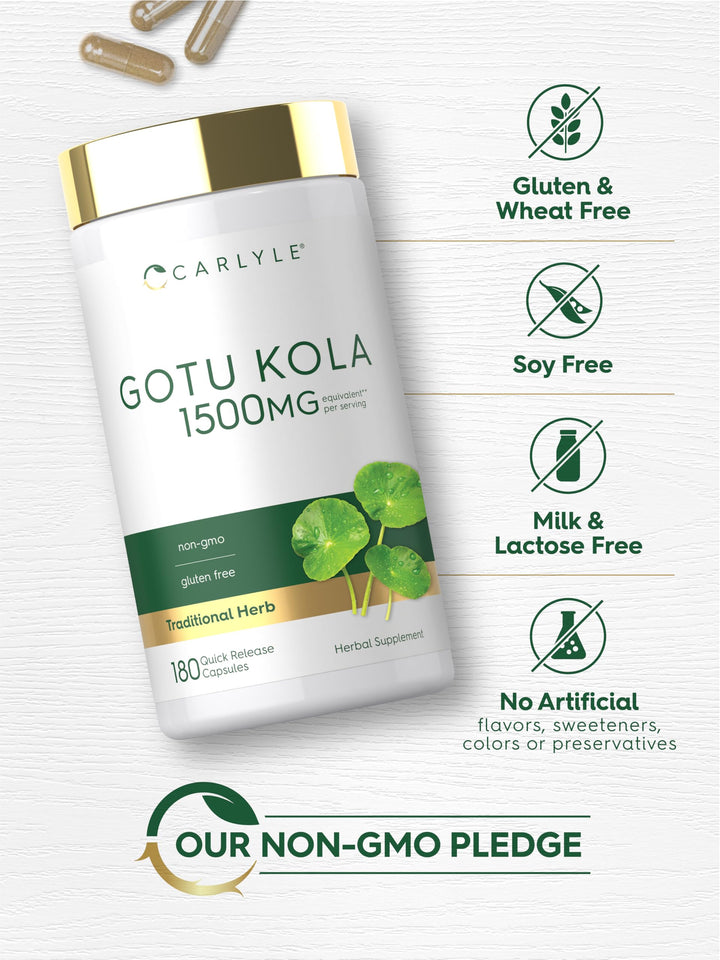 Carlyle Gotu Kola Capsules, 180 Count