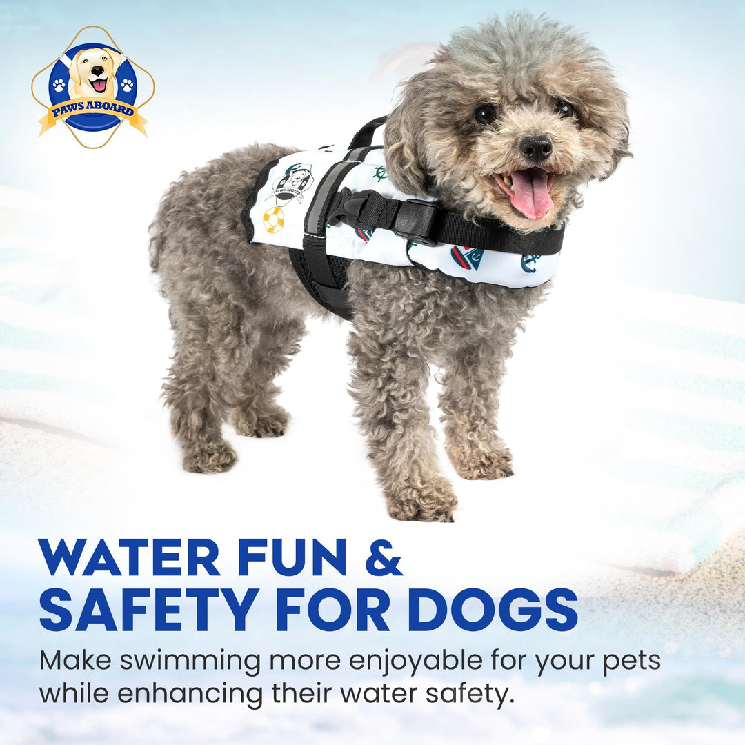 Paws Aboard Dog Life Jacket, Nautical, XX-Small