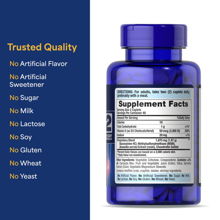 Puritan's Pride Glucosamine Chondroitin, Triple Strength, 80 Count
