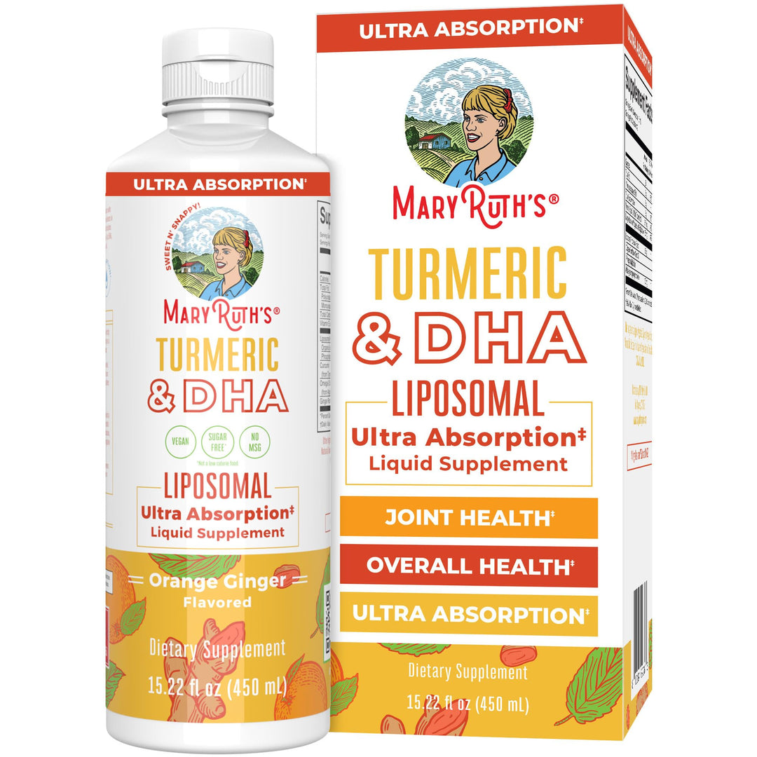 MARYRUTH'S Turmeric & DHA Liposomal Liquid, 15.22 oz