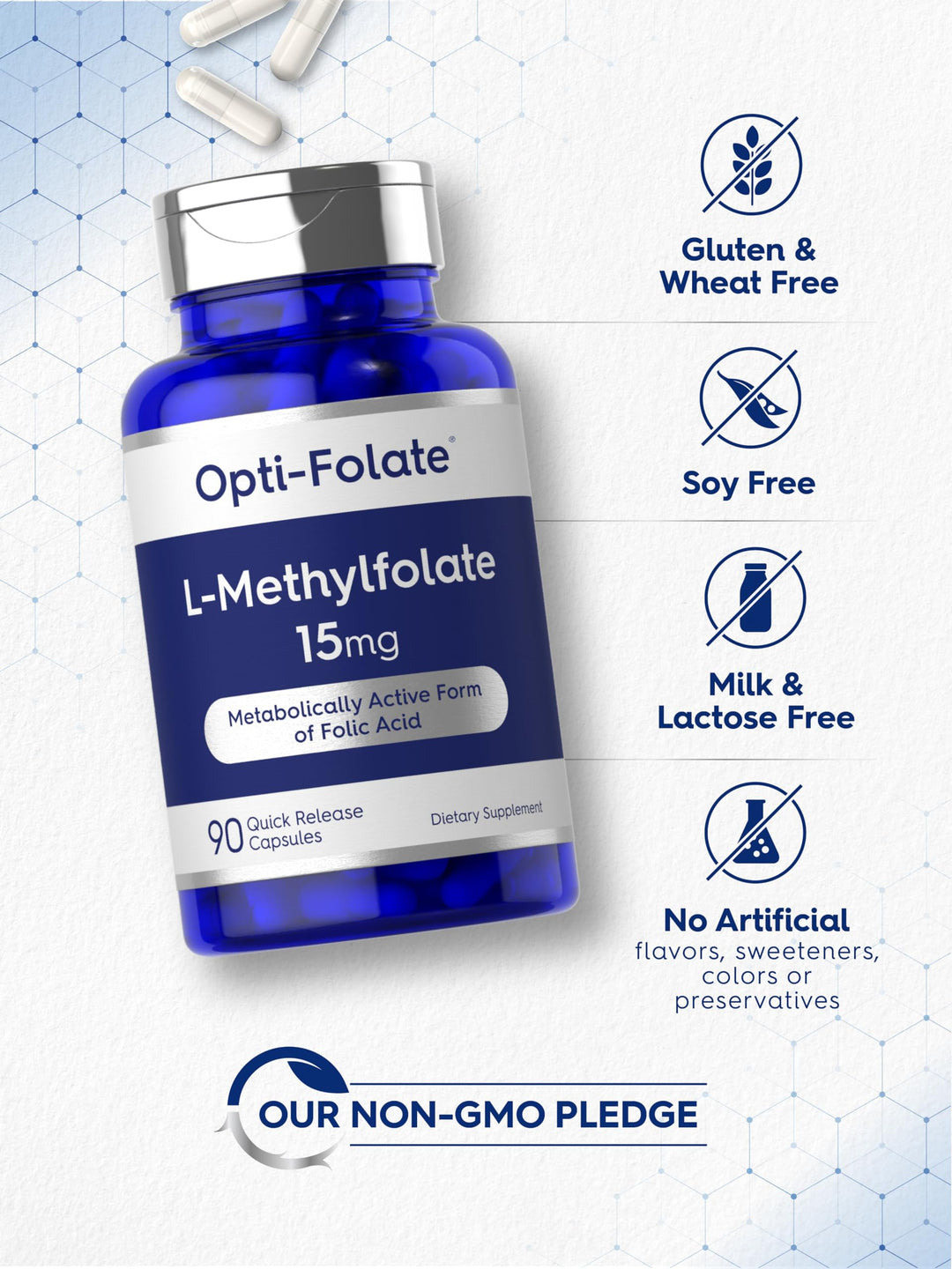 Carlyle Opti-Folate L-Methylfolate, 15 mg, 90 Count