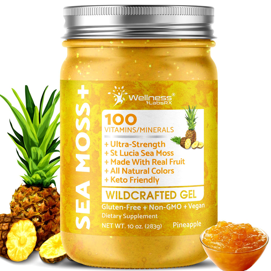 Wellness Labsrx Sea Moss Gel, Pineapple, 10 oz