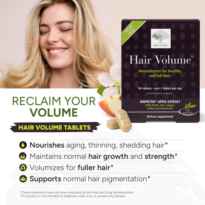 New Nordic Hair Volume, 30 Count