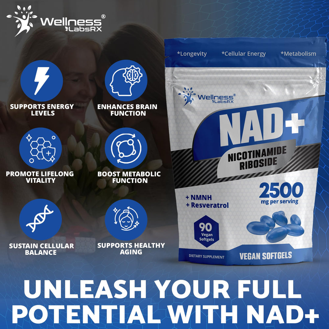 WELLNESS LABSRX NAD+ Supplement Softgels, 2500 mg