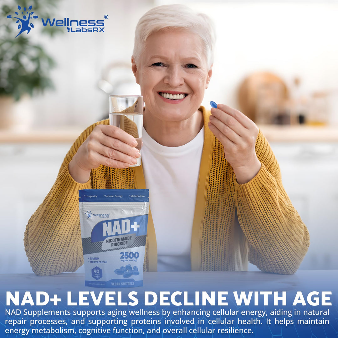 WELLNESS LABSRX NAD+ Supplement Softgels, 2500 mg