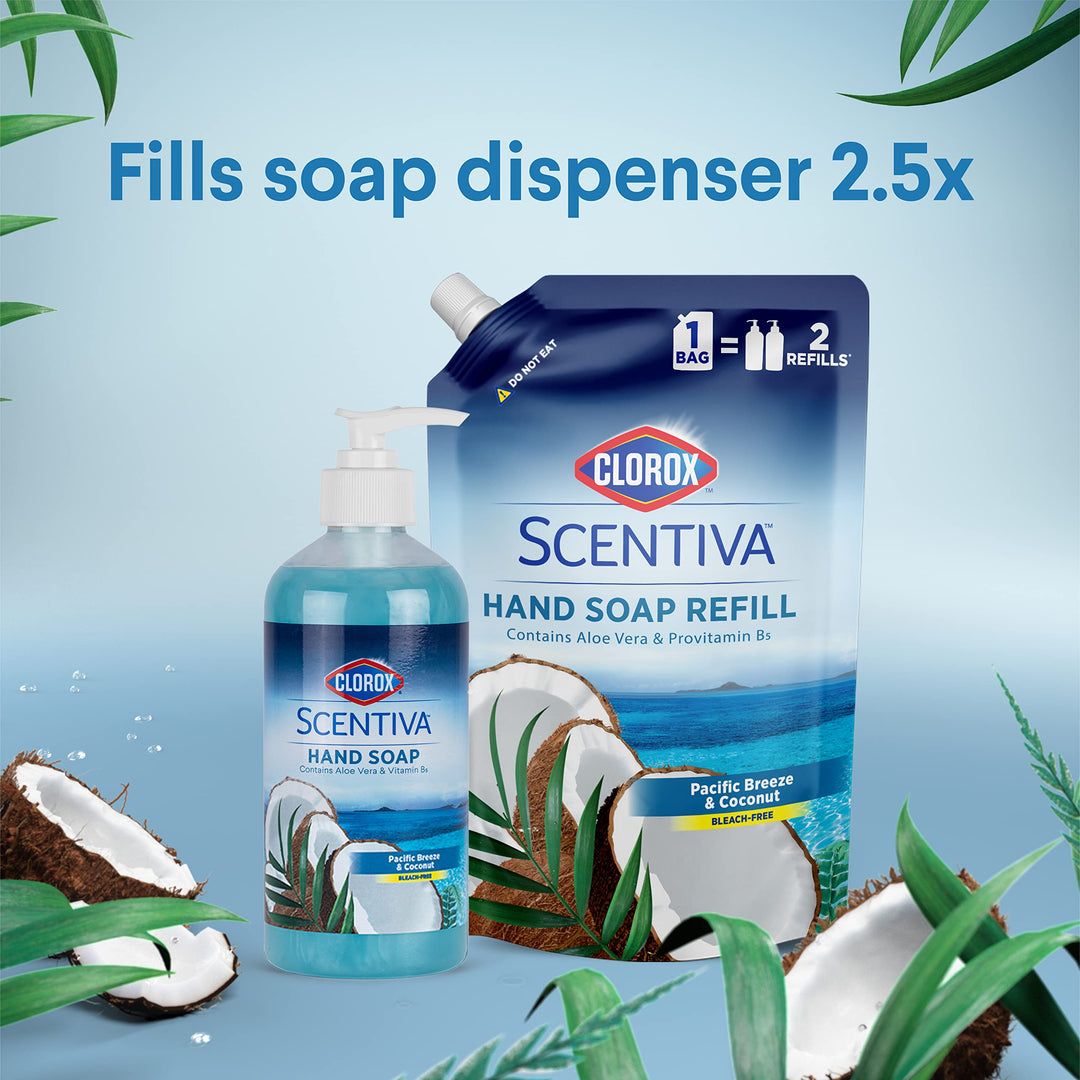 Clorox Scentiva Liquid Hand Soap, Pacific Breeze & Coconut, 14 oz