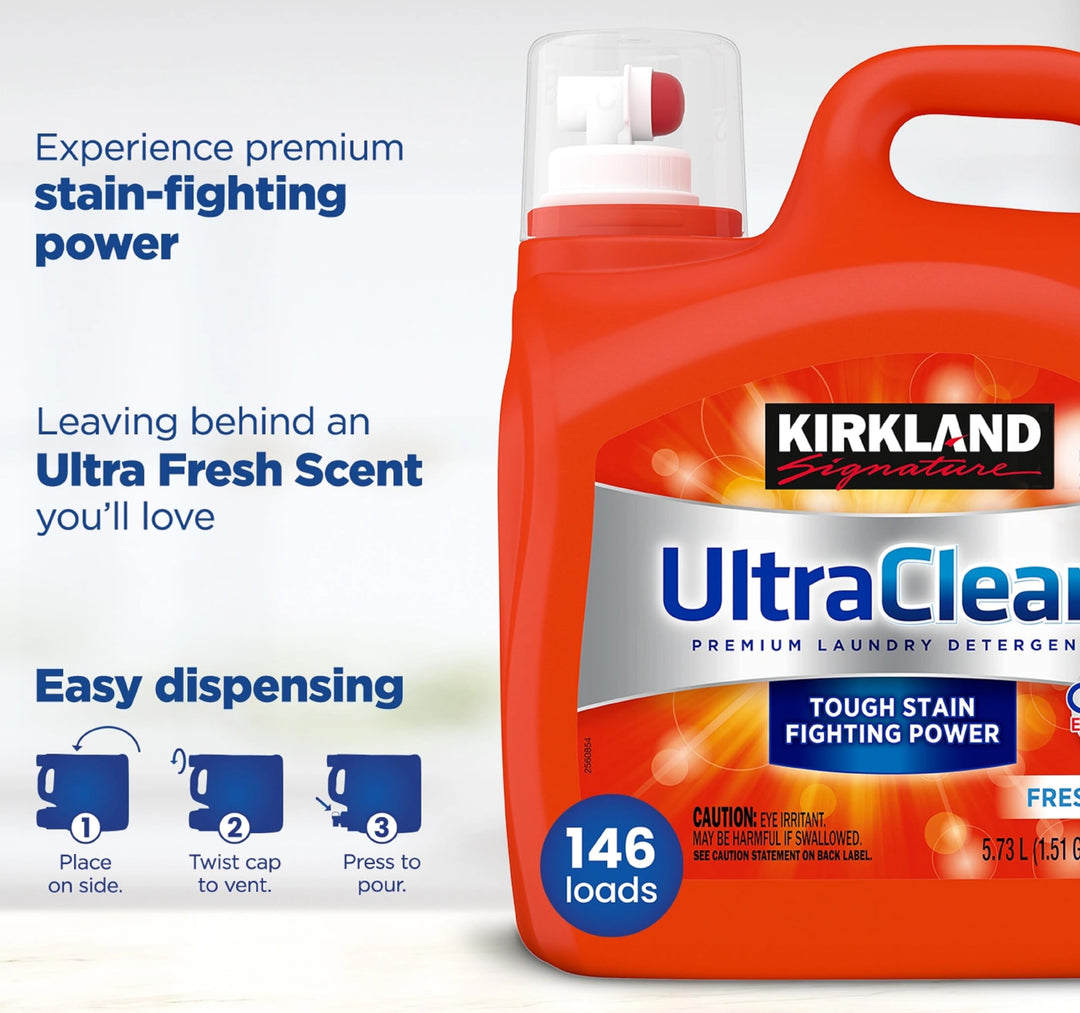 KIRKLAND Ultra Clean Premium Laundry Detergent, 2X Concentrate