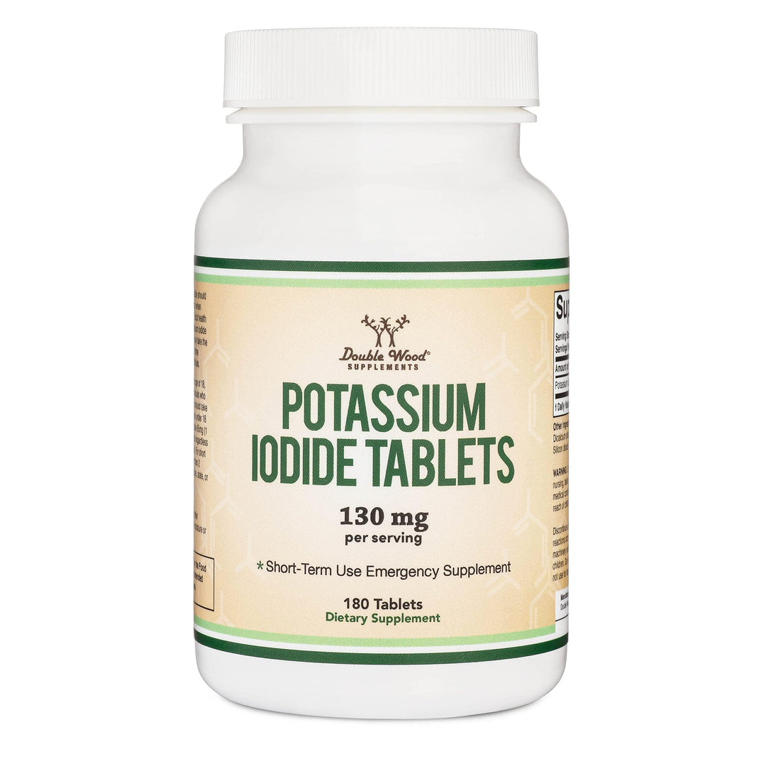Double Wood Supplements Potassium Iodide Tablets, 130 mg, 180 Count