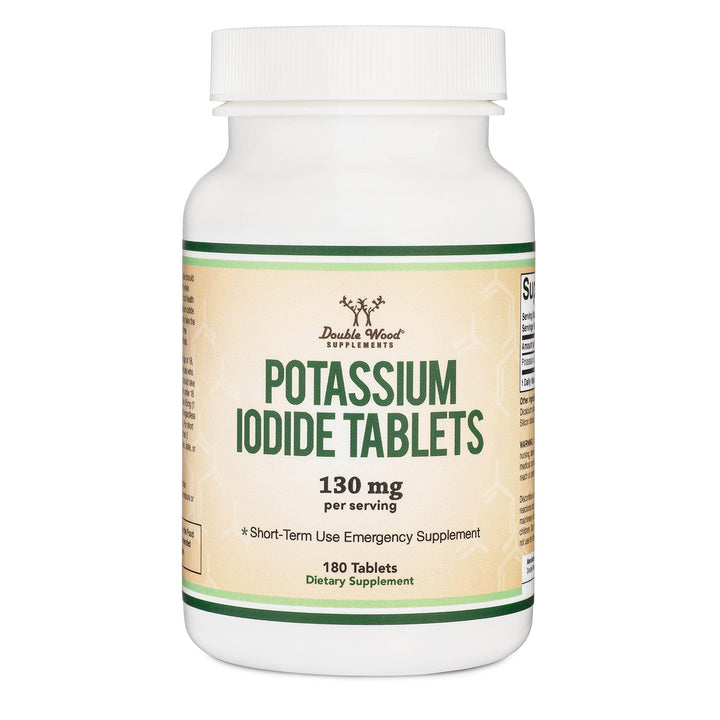 Double Wood Supplements Potassium Iodide Tablets, 130 mg, 180 Count
