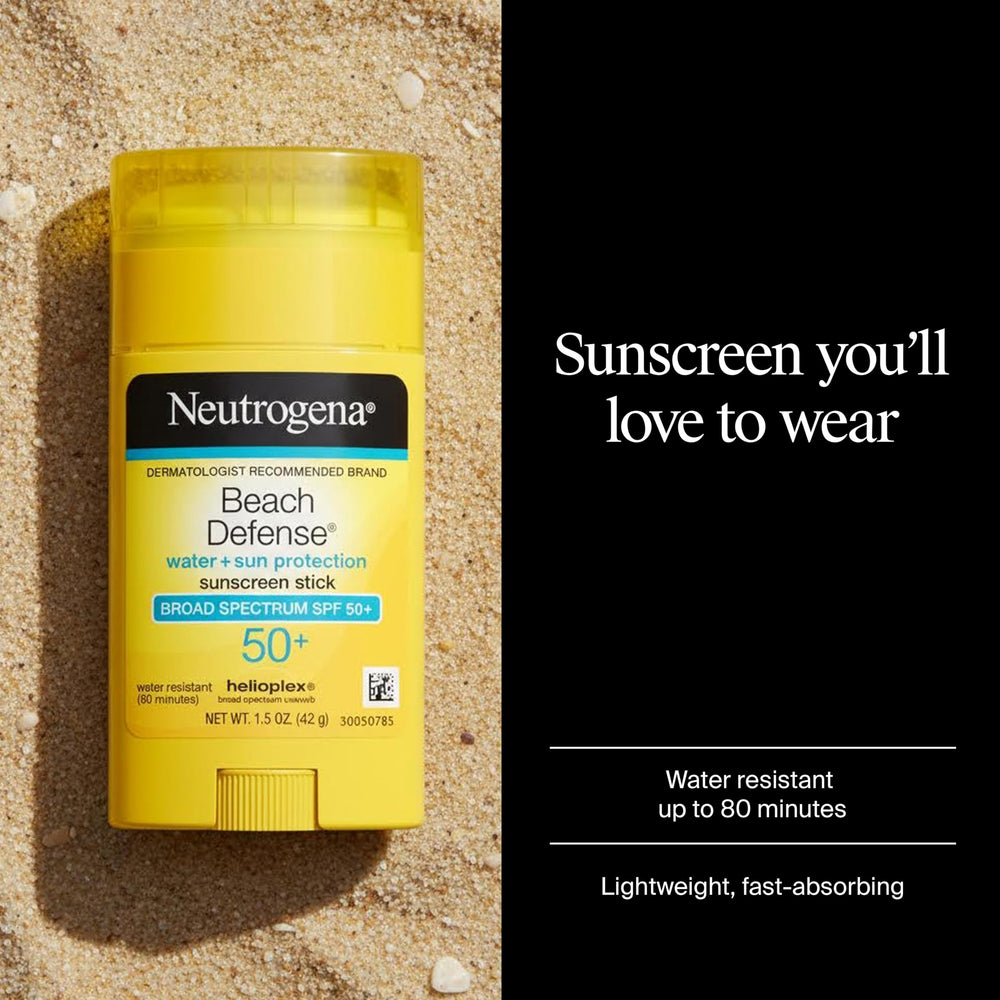 Neutrogena Beach Defense Sunscreen Stick, SPF 50+, 1.5 oz