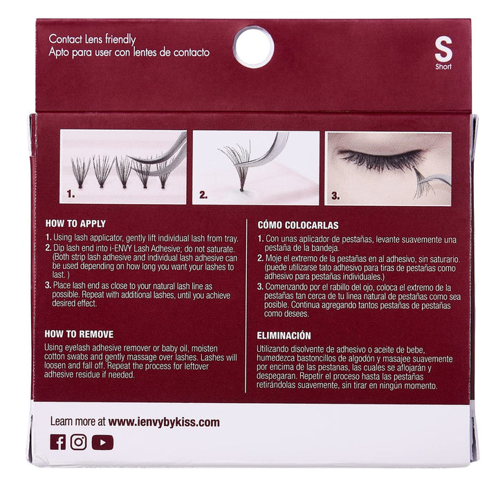 iENVY Ultra Black Short Lashes, 6 Count, Pack of 6