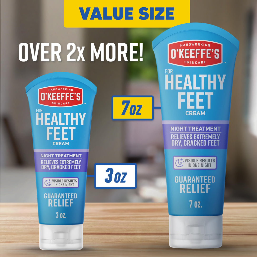 O'Keeffe's For Healthy Feet Night Treatment Foot Cream, 7.0 oz