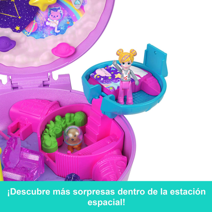 Polly Pocket Dolls and Playset, Planet Polly Space Casket, 1 Count