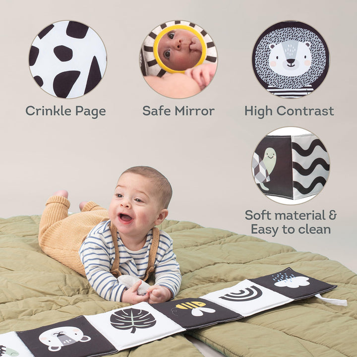 Taf Toys Newborn Soft Activity Book, Black and White, 0-12 Months