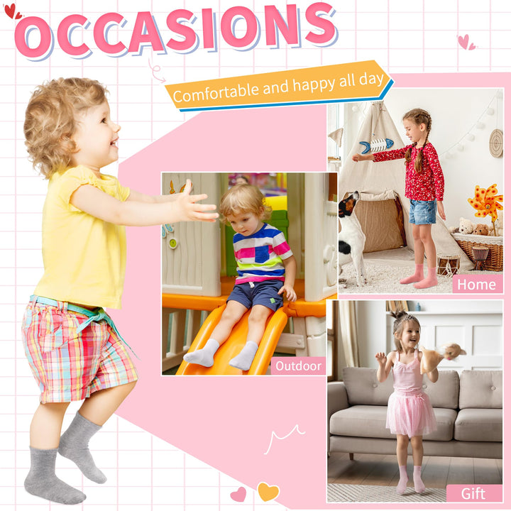 Tphon Kids Non Slip Grip Socks, 12 Count