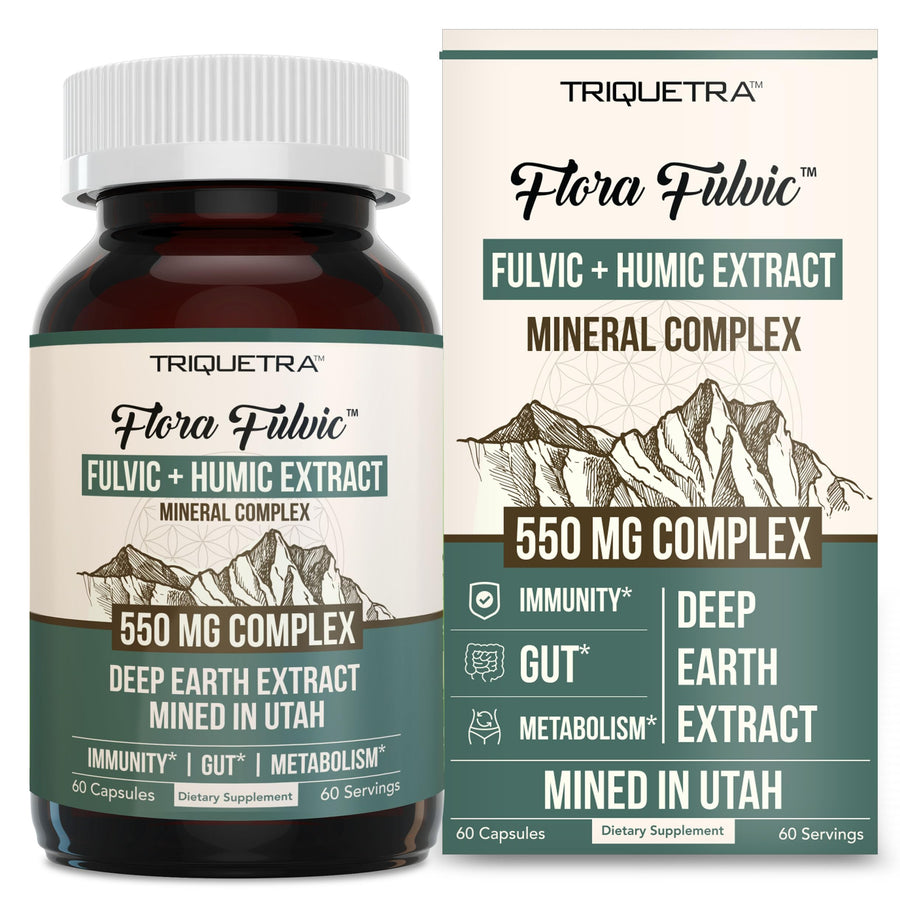 Triquetra Health Flora Fulvic Fulvic Acid And Humic Acid Complex, 550 mg, 60 Count