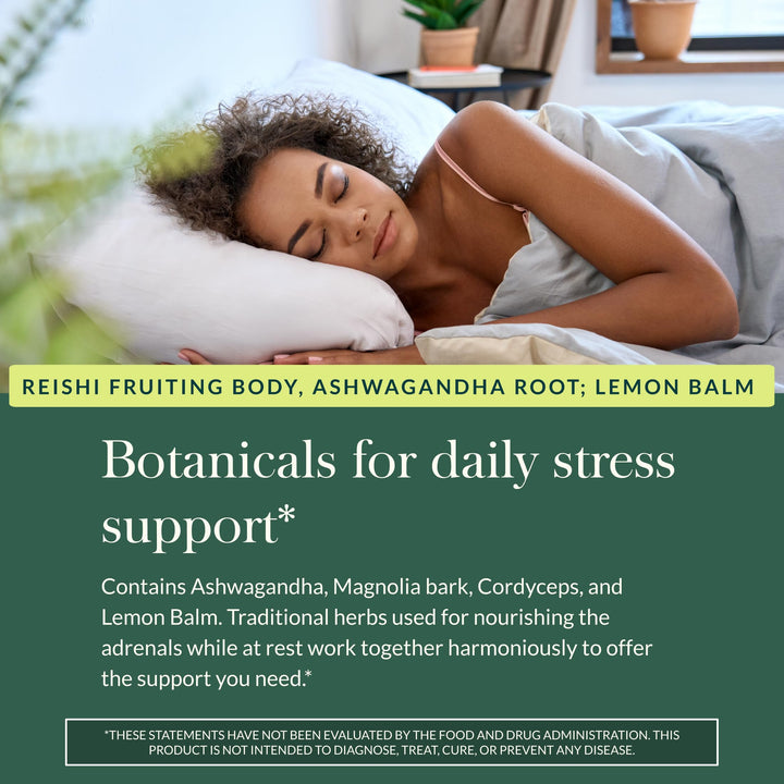 Gaia Herbs Adrenal Health Nightly Restore, Vegan Liquid Capsules, 60 Count