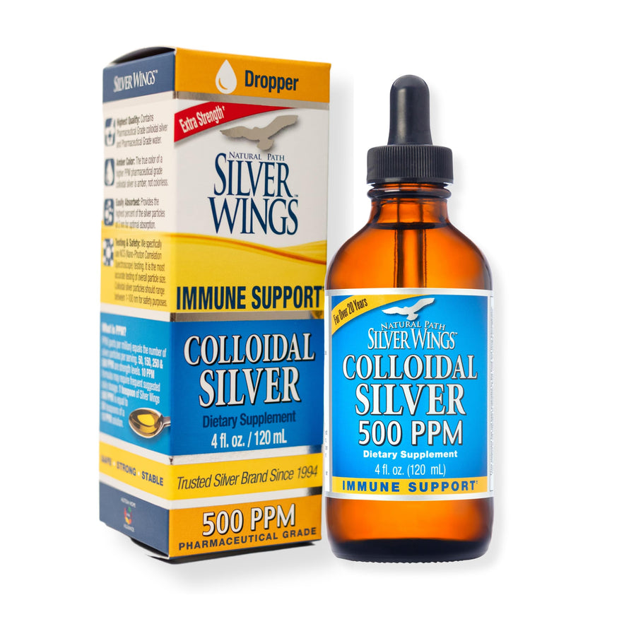 Natural Path Silver Wings Colloidal Silver 500ppm, 4 fl oz
