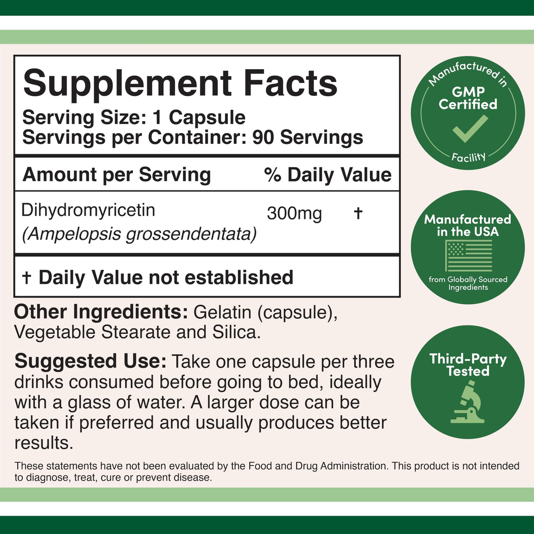 Double Wood Supplements Dihydromyricetin, 300 mg, 30 Count