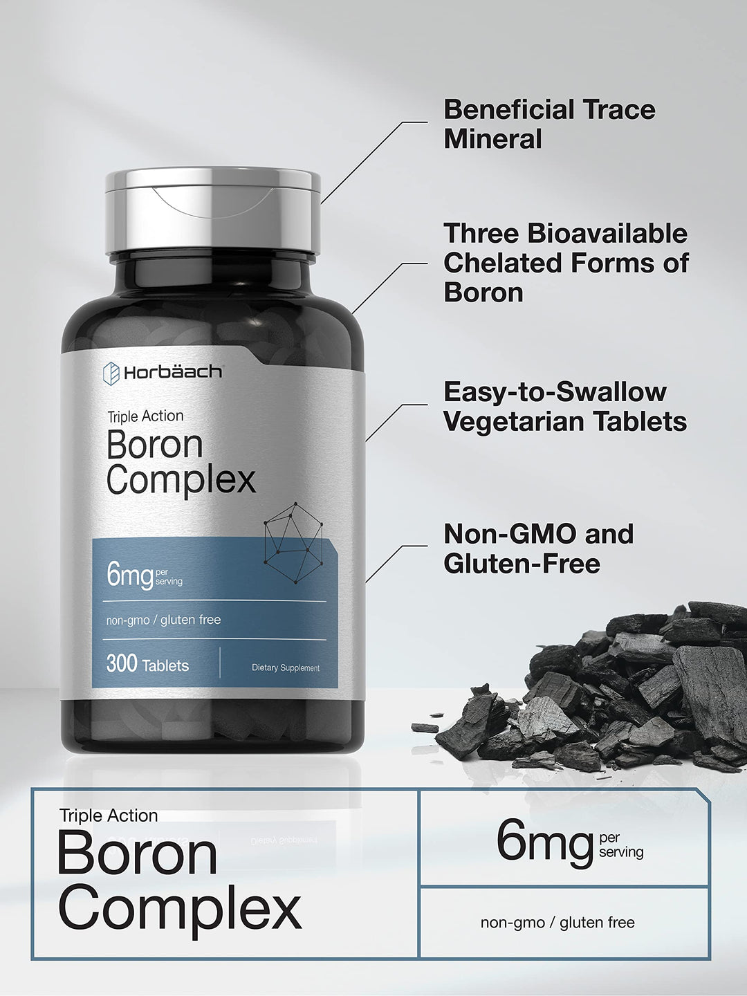 Horbäach Triple Boron Complex, 6 mg, 300 Count