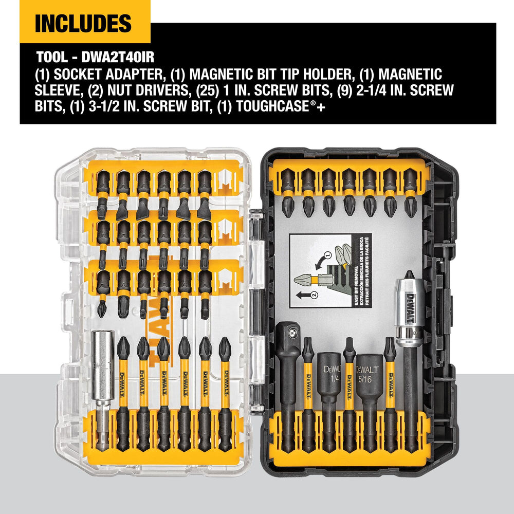 DEWALT Screwdriver Bit Set, 40 Count