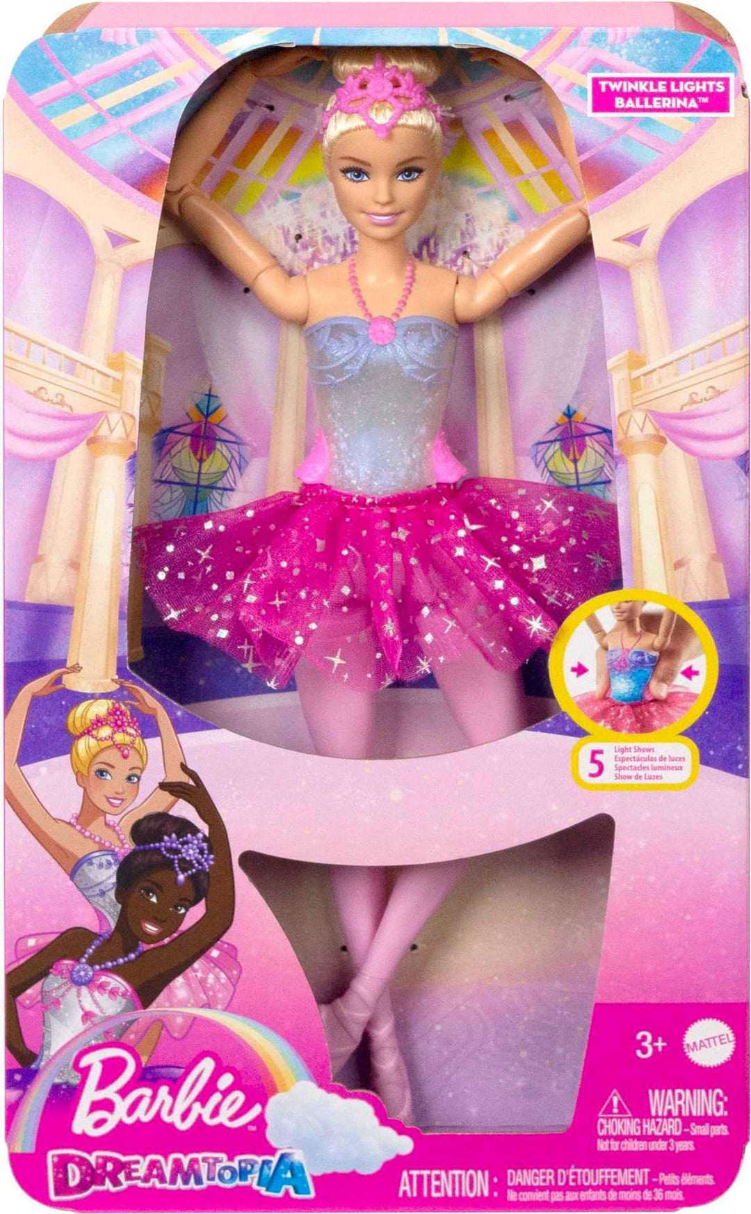 Barbie Dreamtopia Twinkle Lights Ballerina Doll, Blonde