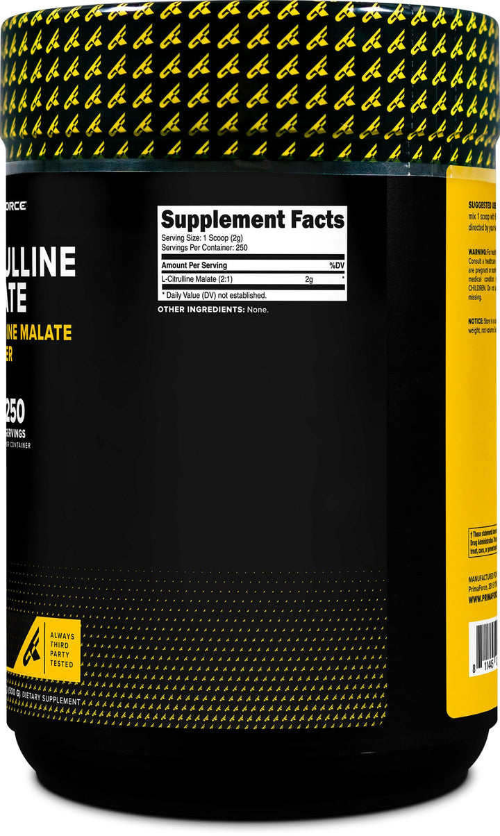 Primaforce L-Citrulline Malate Powder, Unflavored, 500 g