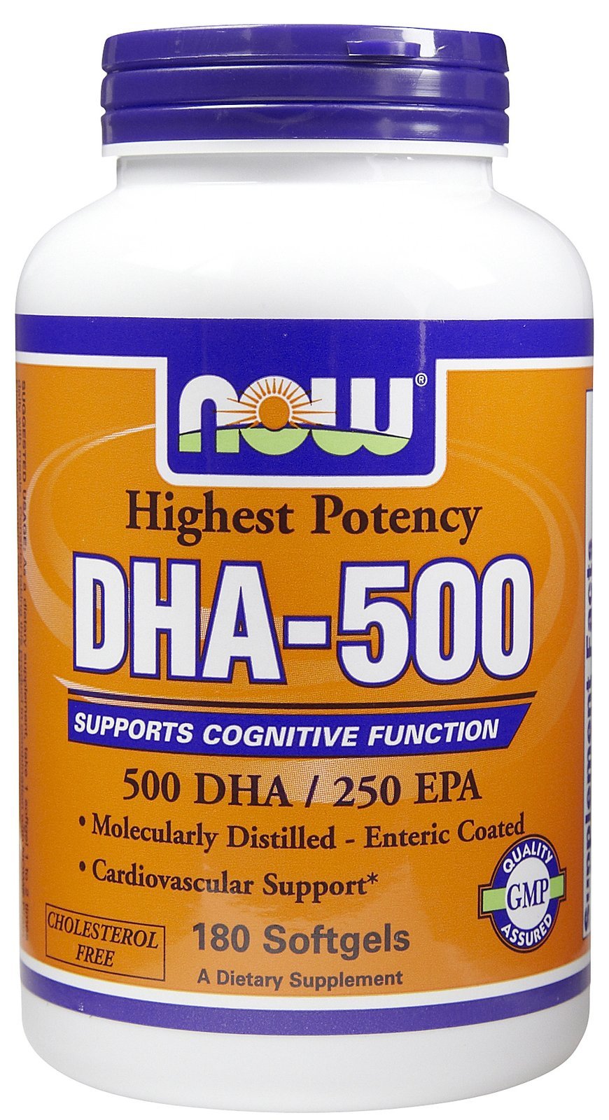NOW DHA-500 with EPA Softgels, 180 Count