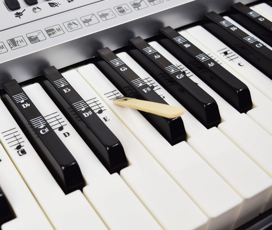 QMG Piano and Keyboard Music Note Stickers, Full Set