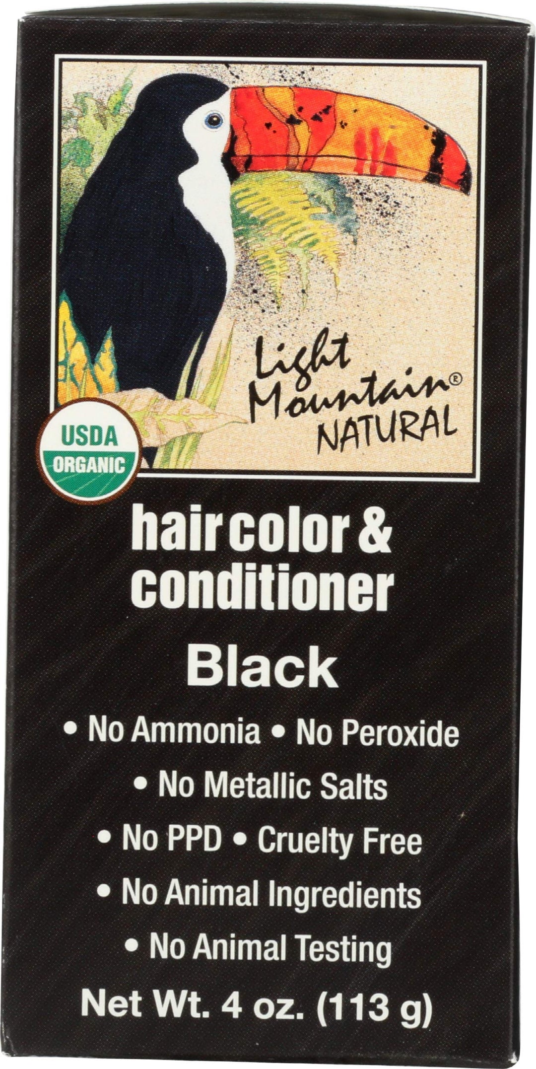 Light Mountain Hair Color and Conditioner, Black, 1 Count