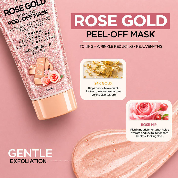 Azure Cosmetics Rose Gold Hydrating Peel Off Face Mask, 5.07 fl oz