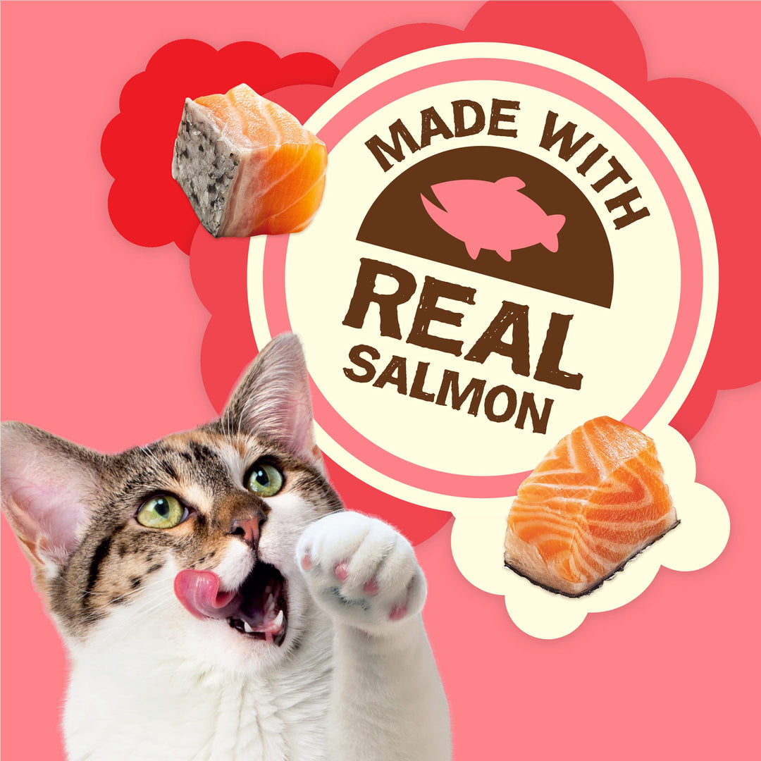 Friskies Party Mix Natural Yums Cat Treats, Real Salmon, 20 oz