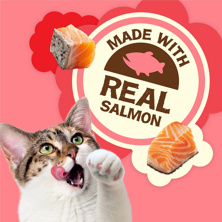Friskies Party Mix Natural Yums Cat Treats, Real Salmon, 20 oz