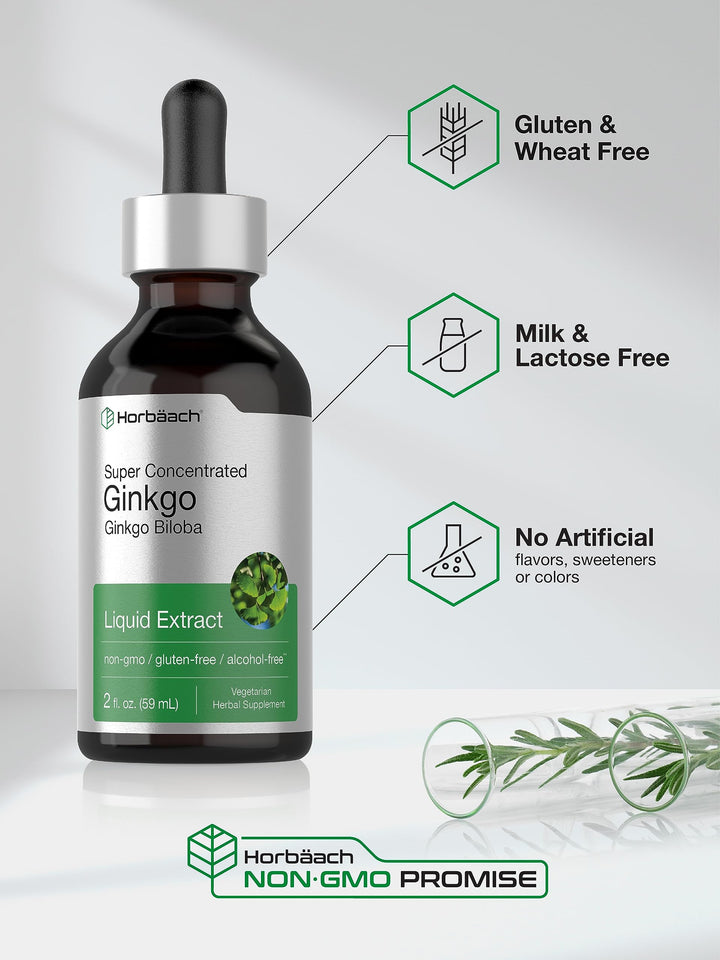Horbäach Ginkgo Biloba Extract Liquid, 2 fl oz