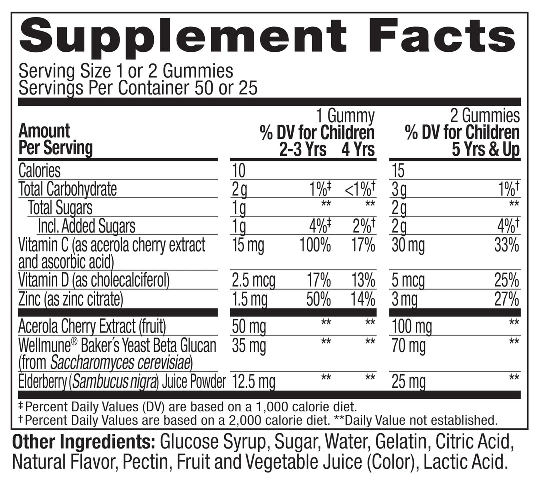 OLLY Kids Immunity Gummy, Cherry, 50 Count