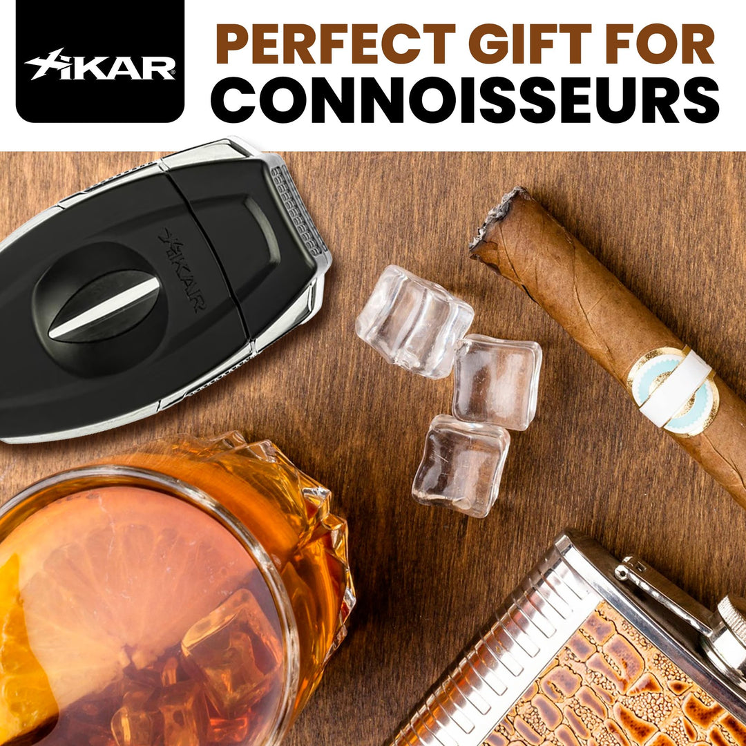 Xikar Flip Dual Cigar Cutter, Black
