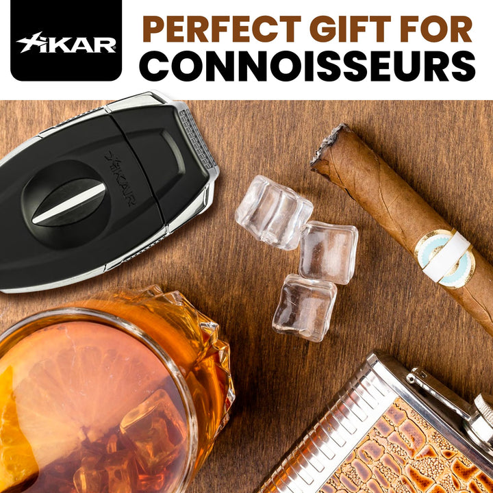 Xikar Flip Dual Cigar Cutter, Black