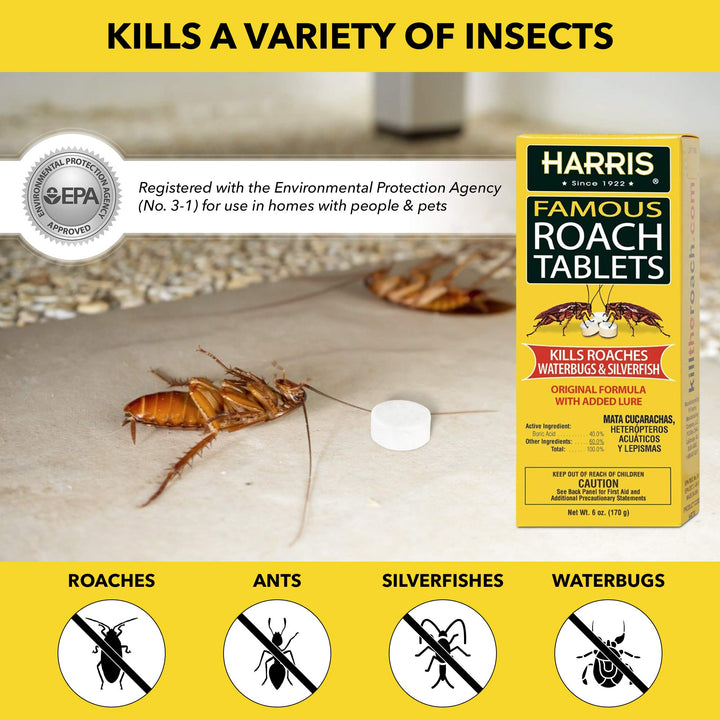 HARRIS FAMOUS ROACH TABLETS, 145 Count, 6 oz