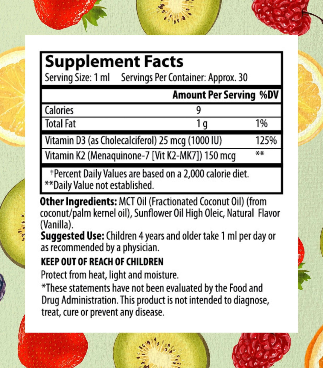 Go Healthy Natural Kids Vitamin D3 K2 Liquid Drops