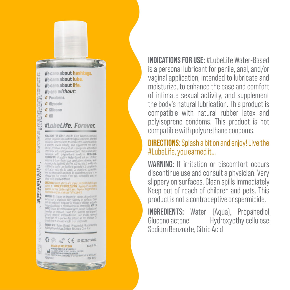 LubeLife Water-Based Personal Lubricant, 12 fl oz