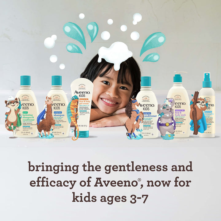 Aveeno Baby Kids Curly Hair Conditioner, 12 fl oz