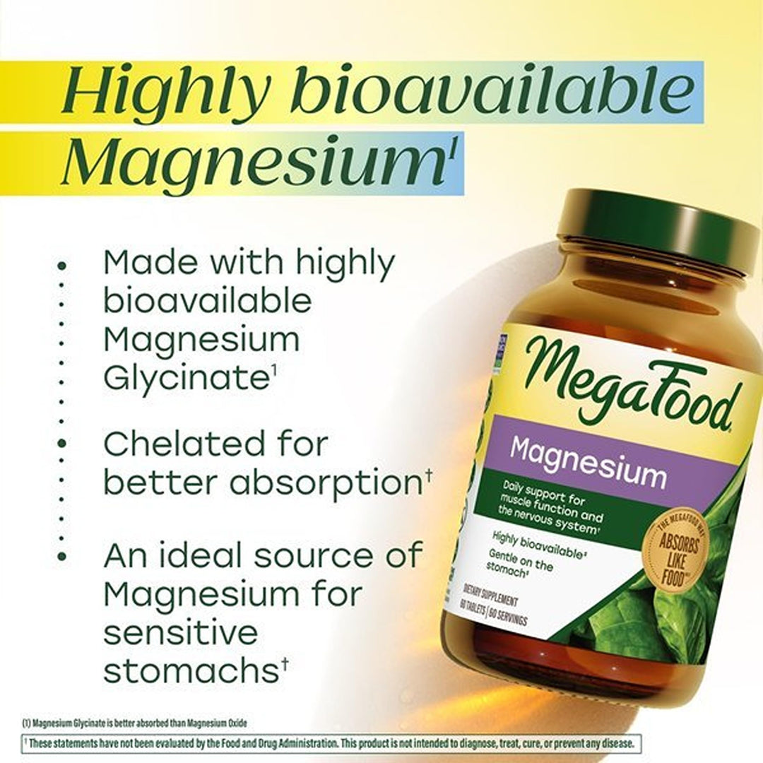 MegaFood Magnesium Glycinate, 60 Count