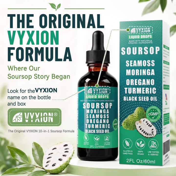 Vyxion Soursop Bitters Liquid Drops, 2 fl oz