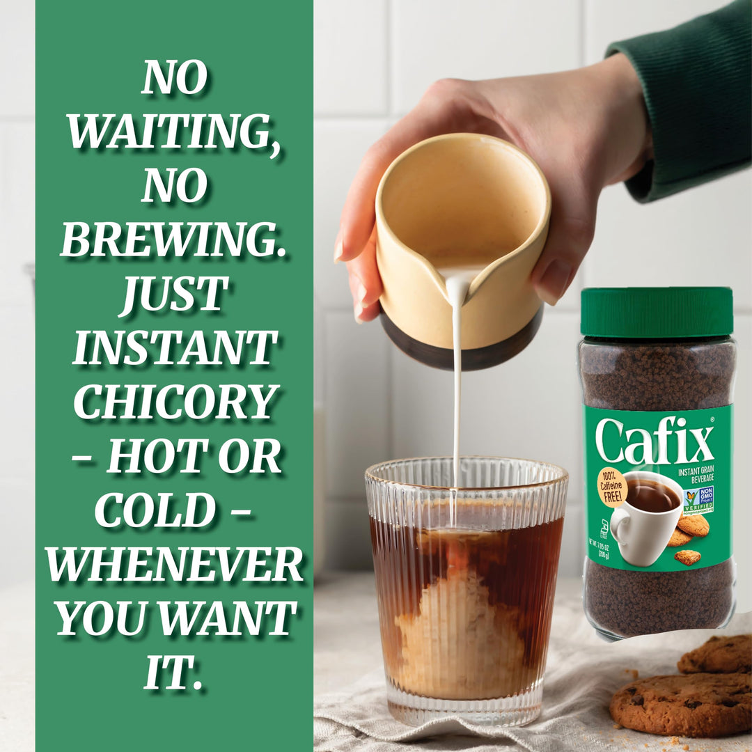 Cafix Instant Chicory Coffee Substitute, Caffeine Free, 7.05 oz