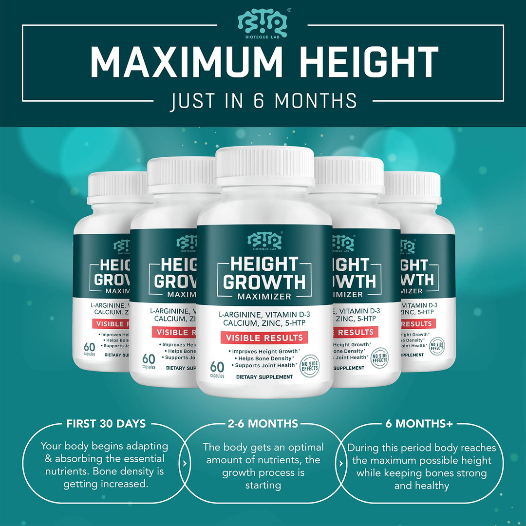BTQ BIOTEQUE LAB Height Growth Vitamin, 60 Count
