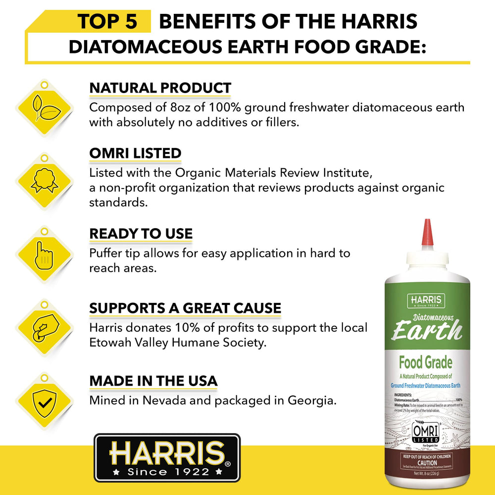 HARRIS Diatomaceous Earth Food Grade, Half Pound